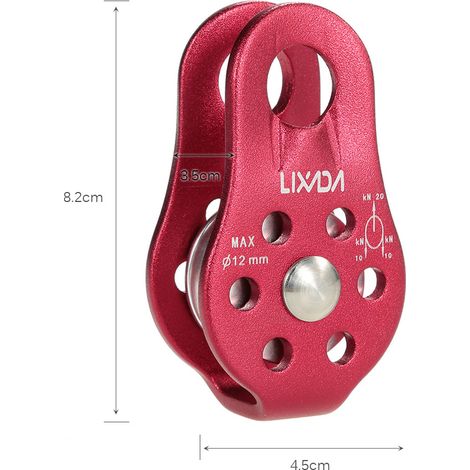 Sauvetage d'escalade à poulie unique fixe Lixada 20KN (1/5)
