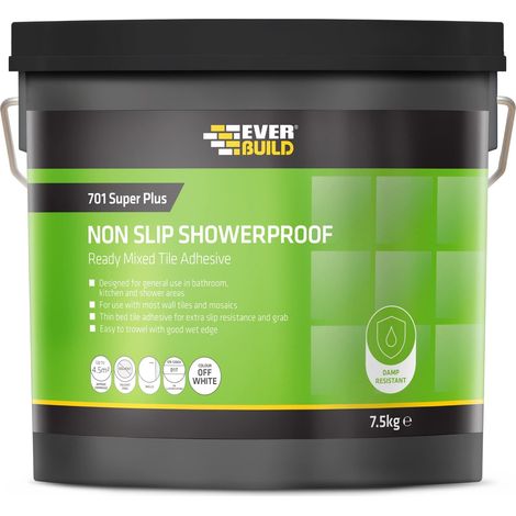 Everbuild NS05 701 Acrylic Non Slip Tile Adhesive 7.5kg EVBNS05