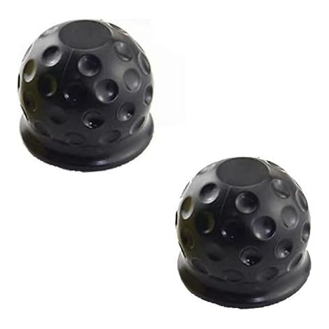 2 Pièces Cache Boule D'Attelage 50mm Noir Protection Boule Attelage Voiture Camion Remorque Anti Rayures Anti Rouille Et Étanche pour Attelages Standard (1/5)