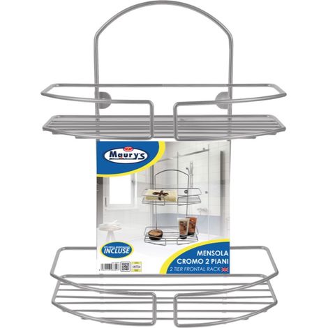 MAURY'S MENSOLA BAGNO 2 PIANI CROMO (1/2)