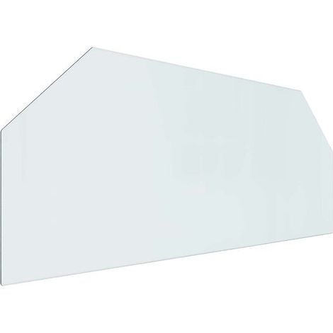 Panneau arrière de cheminée en verre transparent, 120 x 50 cm