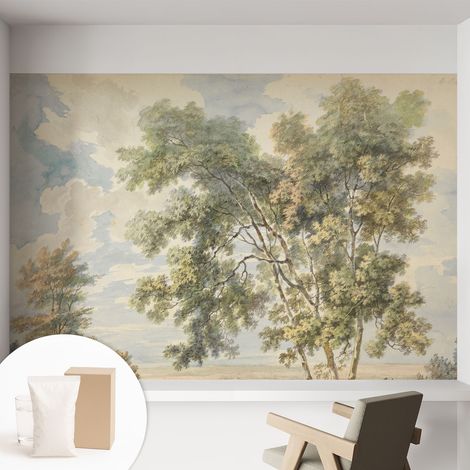 Papier peint avec colle pour décoration moderne de salon chambre à coucher cuisine et bureau Facile Nature romantique 152x104 cm (1/5)
