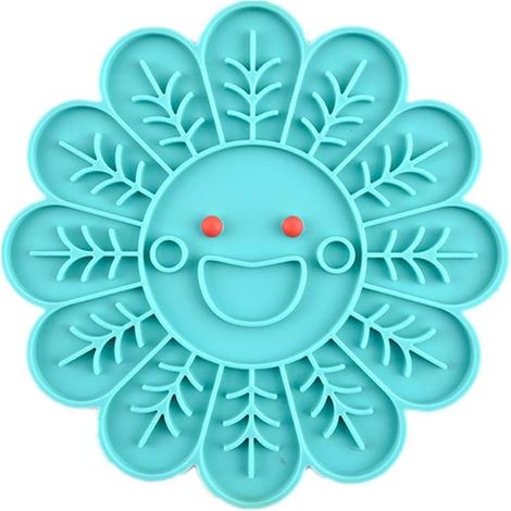 MINKUROW Anti Glutton Hundenapf Katzennapf Interaktive Futternapf Puzzle Hundenäpfe Slow Feeder Pet Bowl, Blau (1/5)