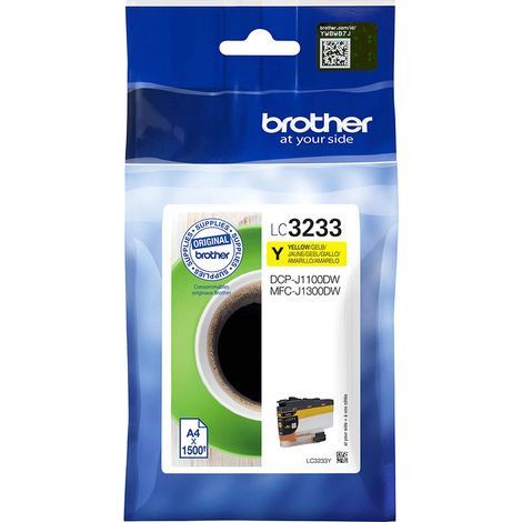Brother LC-3233Y cartouche d'encre 1 pièce(s) Original Rendement standard Jaune