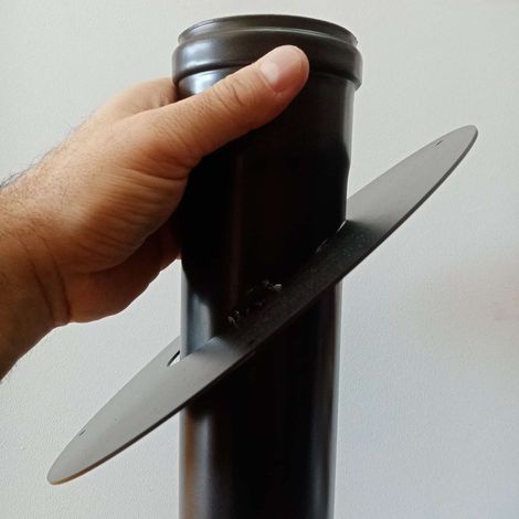 Rosone mf da 100mm con flangia inclinabile da 0 a 45 gradi per serie pellet (1/5)