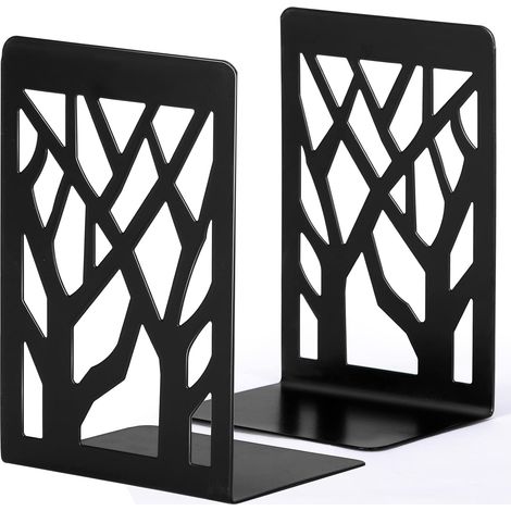 Serre Livre, Cale Livre en Métal, Serre Livres Noir, Serre-Livres, Innovant Presse Livre(Le Noir 1 Paire)- Bloc Livre pour Enfants, Bureaux, Écoles, Salons, Librairie et Bibliothèque (1/5)