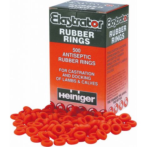 Anneau de gomme Elastrator, boîte de 500 (1/2)