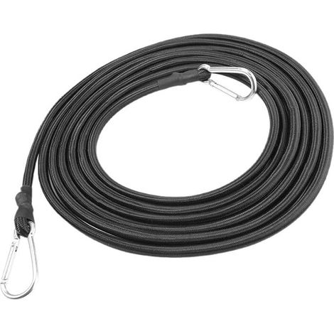 4M Tendeurs Elastique avec Crochets Tendeur Elastique Noir Sangles de Serrage Extension 2,5X Corde Élastiques pour Voiture, Vélo, Camping, Bagages et Rangement (1/5)