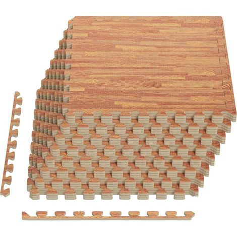 Lot de 24 Tapis de sol Tapis de salon Style Moderne - Grain de bois 8,64㎡ Mousse EVA BV330940 - BonneVie (1/5)
