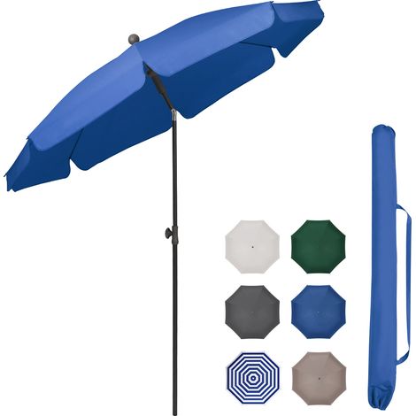 Sekey Sonnenschirm Balkon 180 cm Sonnenschirm mit Schutzhülle - für Balkon Garten & Terrasse - Neigungswinkel und Höhe verstellbar - UV-Schutz bis UPF 50+ Sonnenschutz Strandschirm, Blau