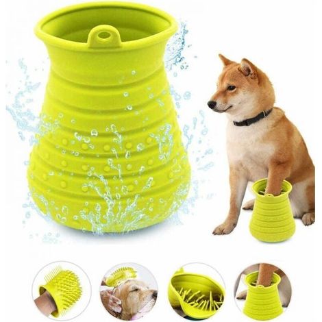 (Green) Dog Paw Cleaner, Pet Foot Washer, Paw Cleaning Cup with Massage Function, for Dogs and Cats Grooming (1/5)
