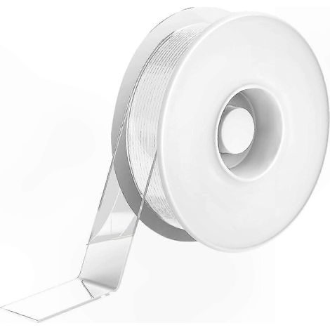 Ruban adhésif double face transparent pour tapis, fixation moquette et bricolage, ruban de maintien puissant pour vêtements, carpettes et projets créatifs, lot de rouleaux (1/5)