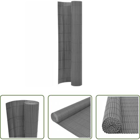 vidaXL Clôture décorative - Clôture de jardin double face 90x400 cm Gris (1/5)