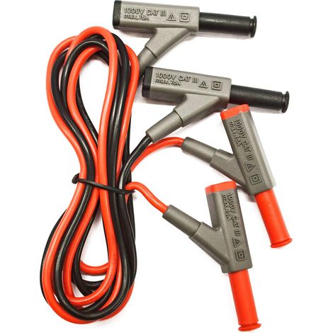 PeakTech P7025 - Cavo di collegamento isolato da 4 mm 16A - Puntali di prova con accoppiamento per collegare puntali da multimetro da 4 mm - Cavo da laboratorio a doppio isolamento - CAT III 1000 V (1/4)