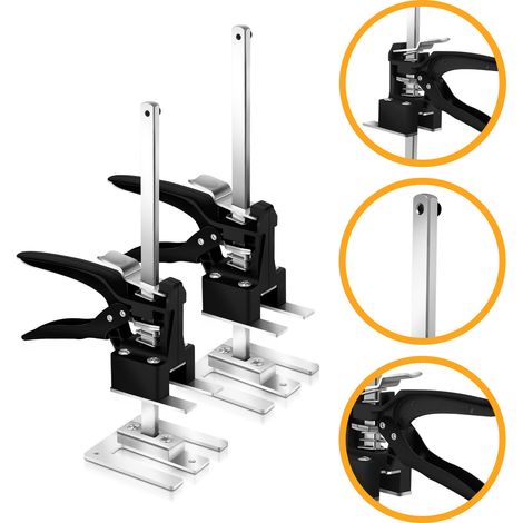 TolleTour Sollevatore per mobili set da 2 pezzi, leva di sollevamento 30 cm, altezza 0-20 cm, portata 240 kg