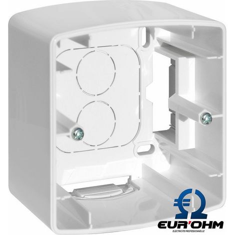 Cadre saillie pour appareillage blanc 1 à 6 postes ESPRIT - Nombre Emplacement - Cadre saillie 2x3 postes 61885 (1/2)