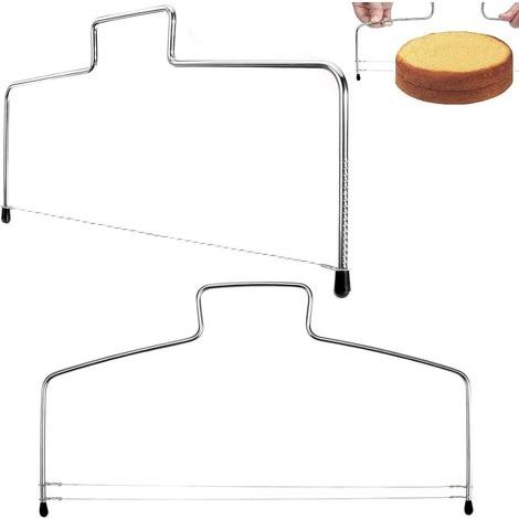2 Stück Kuchen Schneider Verstellbares Wellenset, Kuchen schneiden für das Schneiden von Geburtstagskuchen, Drahtkuchen Schneider zum Teilen von Brotteig und Nudeln (1/5)