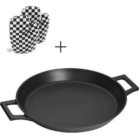 Padella saltapasta INOXIBAR Absolut Black 32 cm in alluminio pressofuso antiaderente Greblon C2 induzione e forno 220°C (1/3)