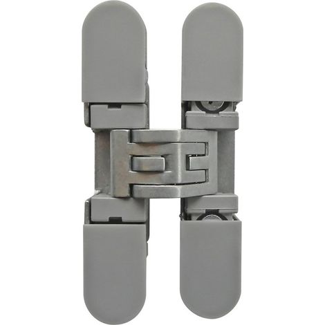 Charnière invisible réglable 3D pour meuble – Charge 20 kg – Chrome – Pour bois dur et teck – K6100