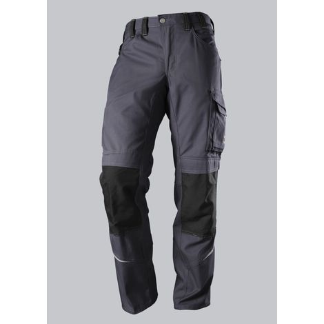 BP Komfort-Arbeitshose mit Reflex und Kniepolstertaschen, dunkelgrau/schwarz, Gr. 48, Länge n (1/3)