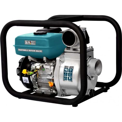 Pompe de eau Könner & Söhner KS 80, pompe de eau pour fontaines, pompe de eau de essence de 4 temps, pompe de eau sale, pompe idéale pour maisons de campagne, villas et autres zones. (1/5)