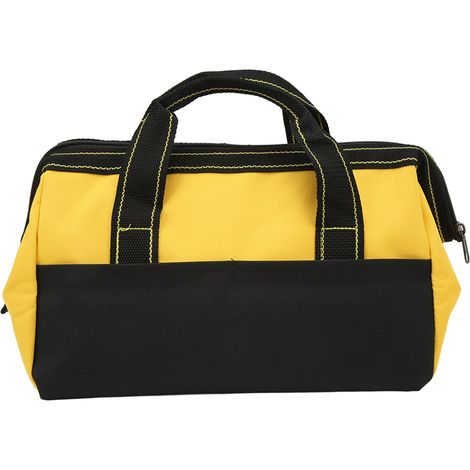 Sacoche porte-outils 41 cm ouverture large résistante imperméable portable jaune pour rangement outils (1/5)
