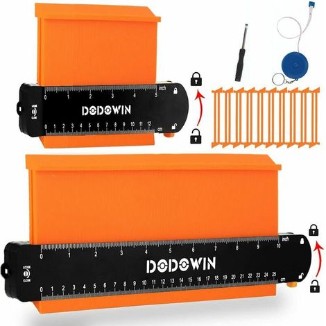 Jauge de contour large – Verrouillage pour maintien de forme – Mesure précise de profils – Outil de duplication pour motifs variés