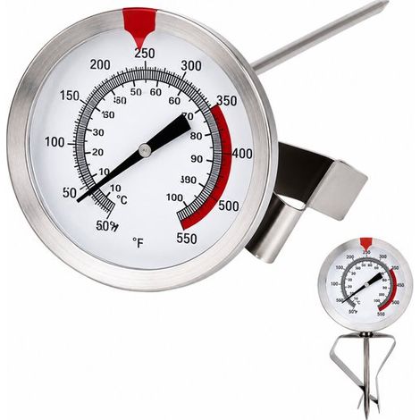 Thermomètre de cuisine analogique – Sonde inox – Barbecue, four, viande – Sans pile (1/5)
