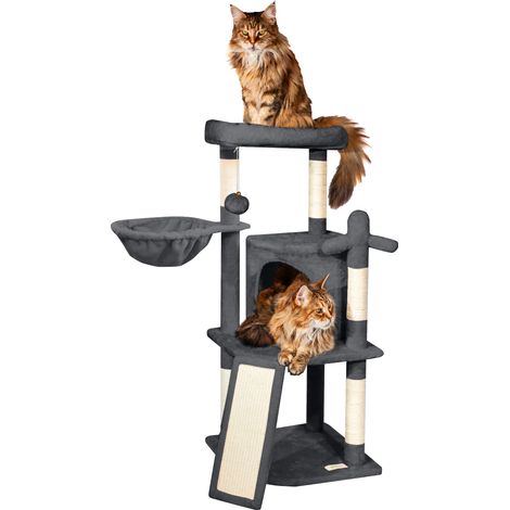 Árbol de gato gris oscuro H 106cm, PAITSY