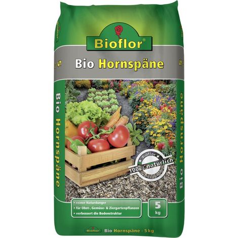 Bioflor Hornspäne Naturdünge Gartendünger 5kg für Obst Gemüse Pflanzen