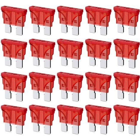 Fusibles Automobiles Standard 10A, Fusibles à Lame ATC ATO 10A pour Camping-Car, Camion, SUV, Camping-Car (Lot de 20 Pièces) (1/5)