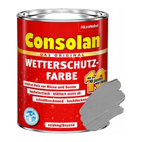 Consolan Wetterschutz-Farbe 0,75 L steingrau