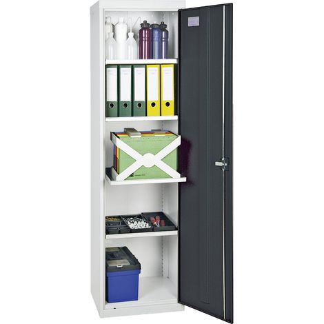 Stumpf Armoire à outils et matériaux Série 3000 gris clair / gris anthracite + 4 étagères coulissantes - 3005071