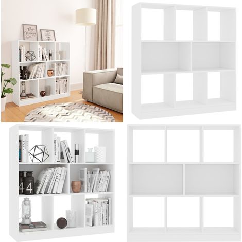 Libreria Bianca 97,5x29,5x100 cm in Legno Multistrato - Libreria bianca - Libreria con scomparti
