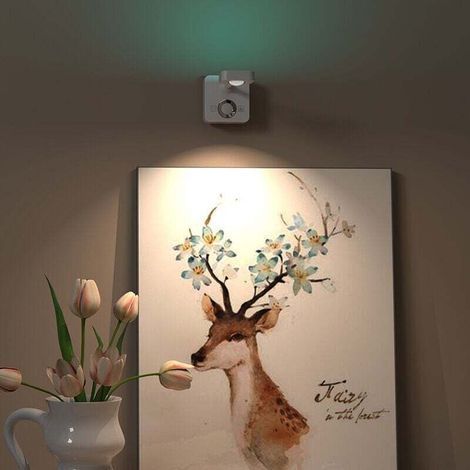 Lampe Murale LED Rechargeable Avec Télécommande Et Détecteur De Mouvement Projecteur Décoratif Lumière D'Ambiance Multicolore Pour Chambre Salon (1/4)