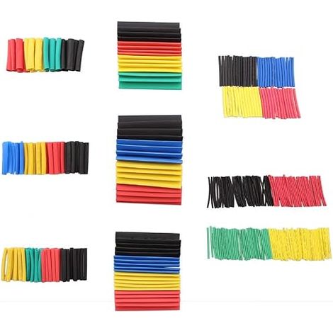 Ensemble de tubes thermorétractables rapport Gaine isolée électriquement Assortiment de gaine thermorétractable tailles couleurs (1/5)