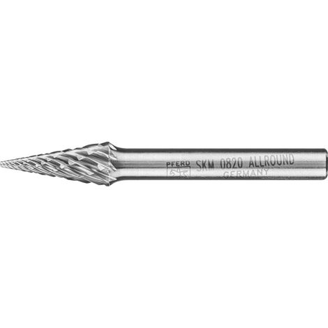 PFERD TOOLS Hartmetall Hochleistungsfrässtift ALLROUND Spitzkegel SKM Ø 08x20mm Schaft-Ø 6mm universal grob (1/3)