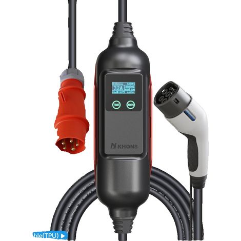Chargeur EV Khons, Puissance de 22KW, Courant Ajustable de 6A à 32A (1/2)