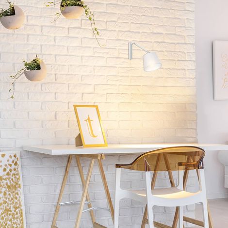 Lámpara de Pared Grosio, Aplique de Metal, Blanco (1/3)