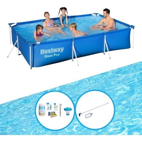 Bestway Bestway Steel Pro Rectangulaire - 300x201x66 cm - 3-pièces S22717 (1/4)