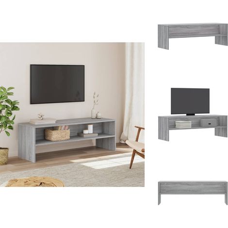 TV-Schrank Grau Sonoma 120x40x40 cm Holzwerkstoff - Fernsehschränkchen - Holz Sideboard - TV Möbel - Wohnzimmer Dekoration - Grau Sonoma (1/5)