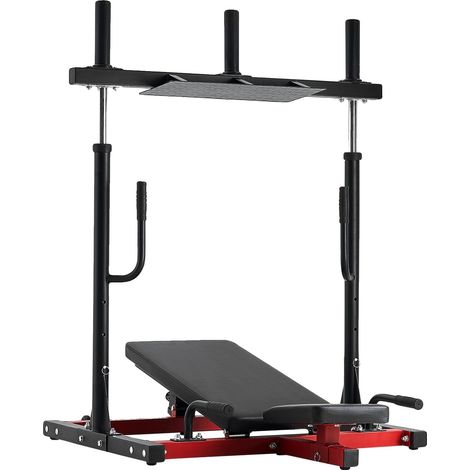 Máquina de prensa de piernas vertical, carga máxima 250 kg, 3 niveles de altura ajustables, 3 niveles de reposacabezas ajustables, 3 niveles de respaldo ajustables, material de acero al carbono. (1/5)