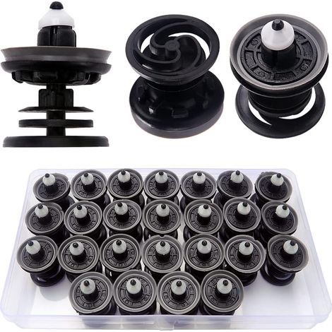 BRAVIX 25 Pièces Clips de Garniture Intérieure de Porte en Plastique, Clips de Fixation pour Intérieur de Voiture, Compatibles avec Golf, Passat, Polo, Scriocco, Sharan, Sagitar, Magotan (1/5)