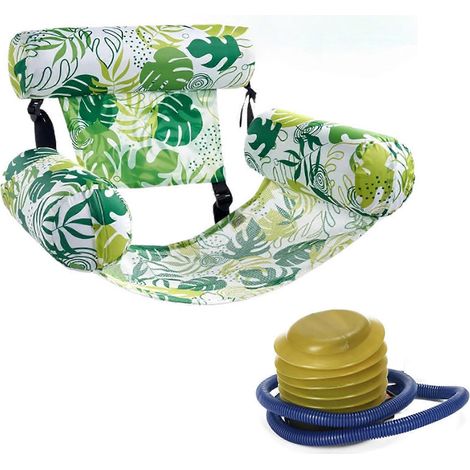 Chaises longues gonflables pour piscine, robustes et flottantes, idéales pour l'été à la plage et en mer. (1/5)