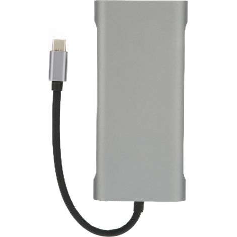 Tragbare 11-in-1 USB-C-Erweiterungsstation aus Aluminiumlegierung für Computer und MacBooks (1/5)