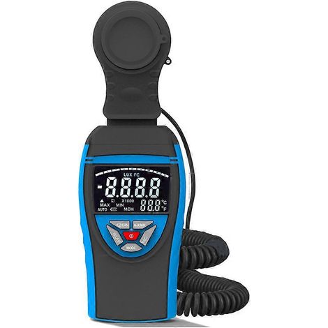 Le luxmètre numérique 8801C, avec une plage de 0 à 400 000 lux, est doté d'une sonde rotative pour l'enregistrement des données et convient à une utilisation électrique, industrielle et domestique. (1/5)