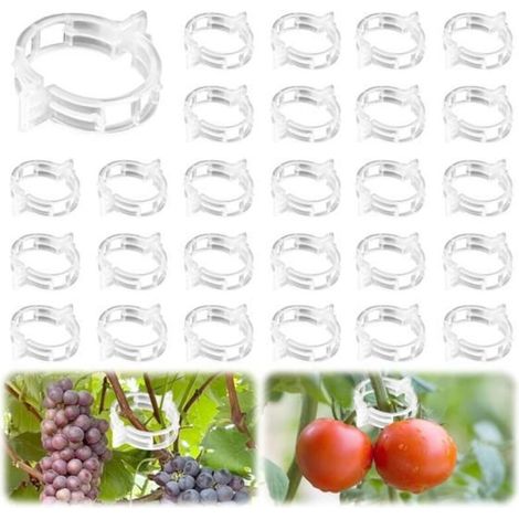 Lot of 200 plastic tomato clips, perfect for climbing plants and stakes. (1/5)