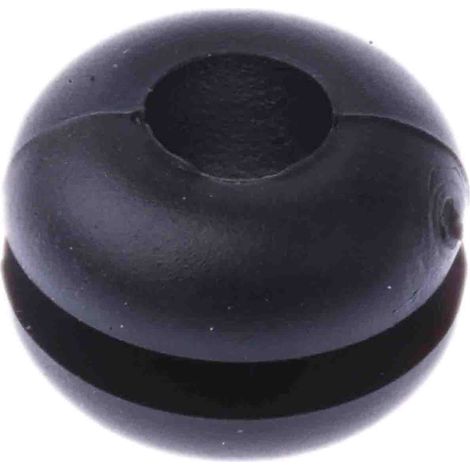 Passe-câble RS PRO en PVC, Ø câble max. 4mm, panneau 1.6mm max, Ø découpe 6.4mm ( Prix pour Sachet de 100 )