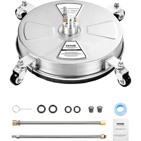 Nettoyage sans effort nettoyeur de surface 430 mm, 2 buses sur roues, acier inoxydable 304, pour nettoyeur haute pression (1/5)