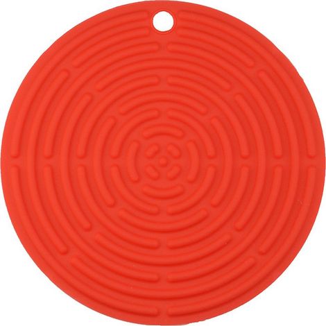 Sets de table ronds en silicone, fabriqués en carton ondulé, dessous de plat en silicone, dessous de plat filetés pour tasses et bols, tire-bouchons et sous-verres, flexibles, durables et antidérapant (1/5)
